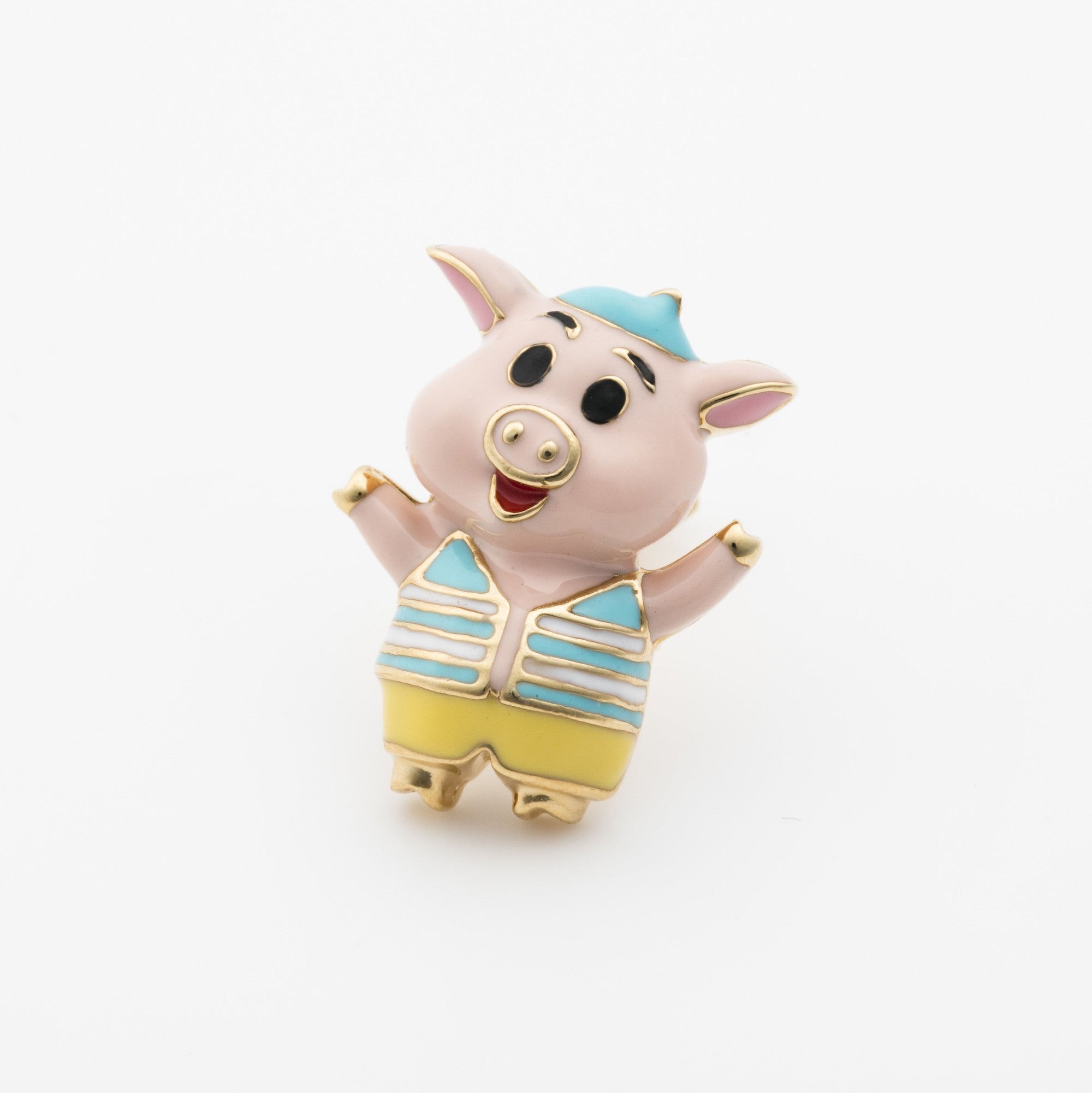 片耳ピアス　リトルピッグ 三男