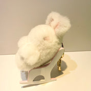 Fluffy rocking chair, pink