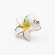 片耳ピアス　プルメリア
