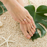 Refeuille YG CZ Toe Ring 