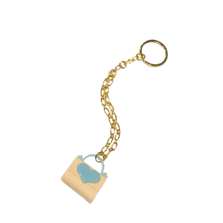 Mini Bag S・M・L Bag Charm Heart Ivory Blue