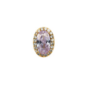 Oval YG Purple Toe Ring 