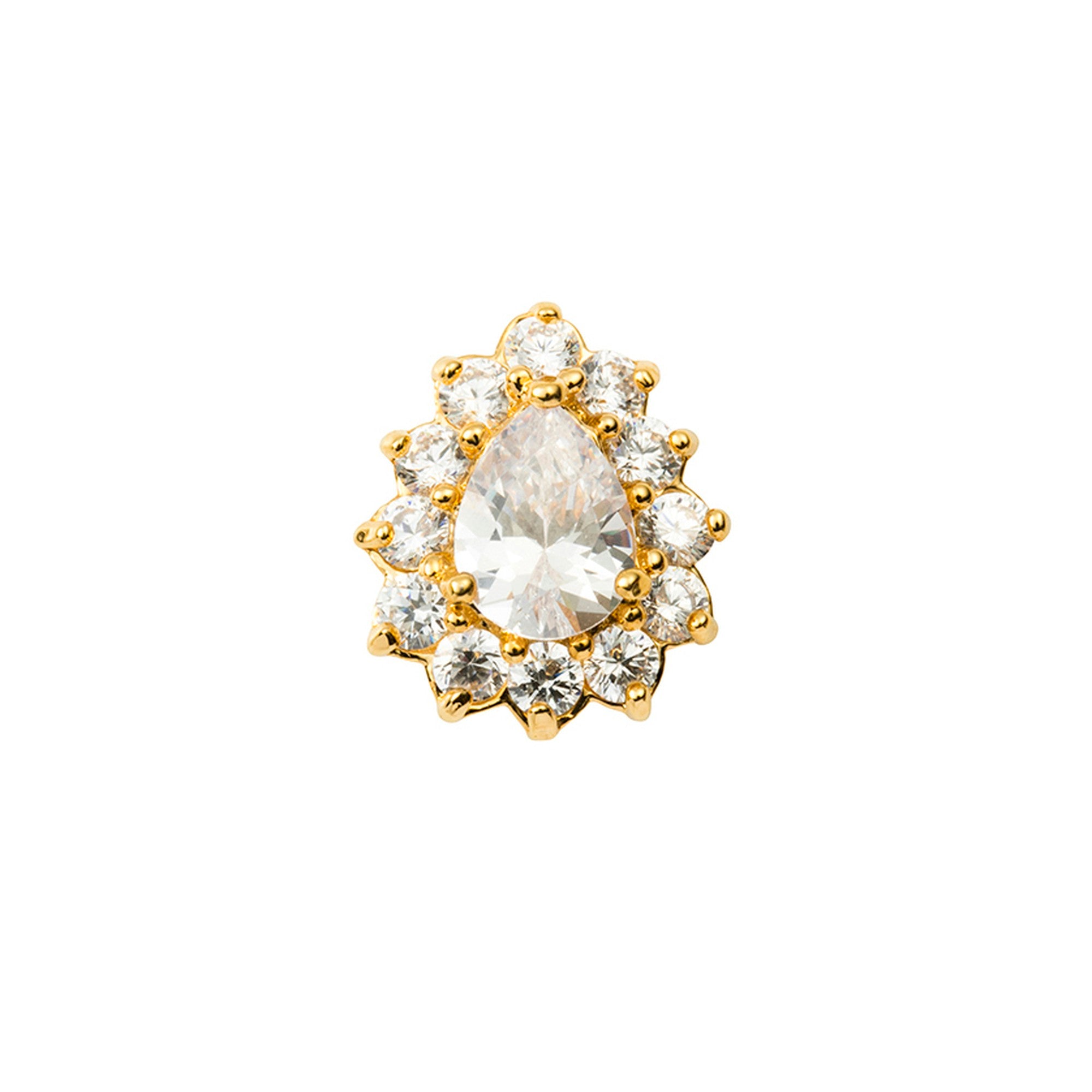Pear shape YG CZ  Toe Ring 