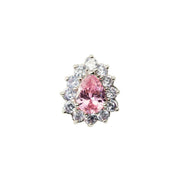 Pear shape RH pink purple  Toe Ring 