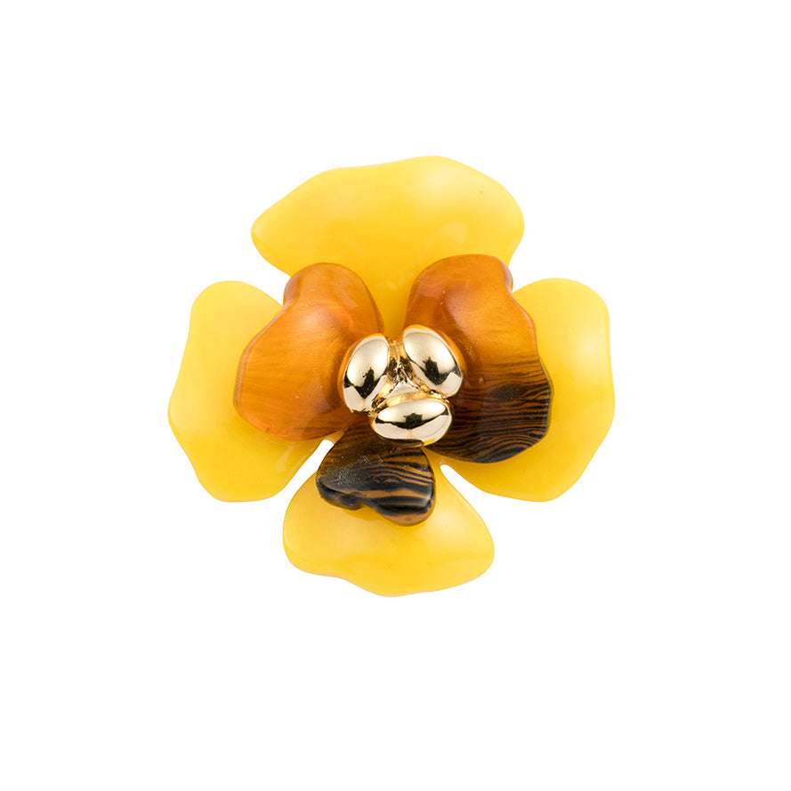 Pansy YG Yellow  Toe Ring 