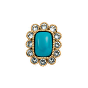 Gloire AG Turquoise Toe Ring 