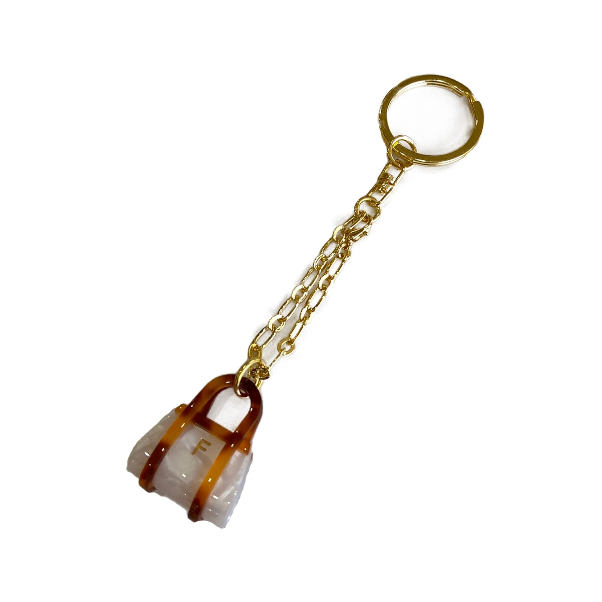 Mini bag SS bag charm white brown