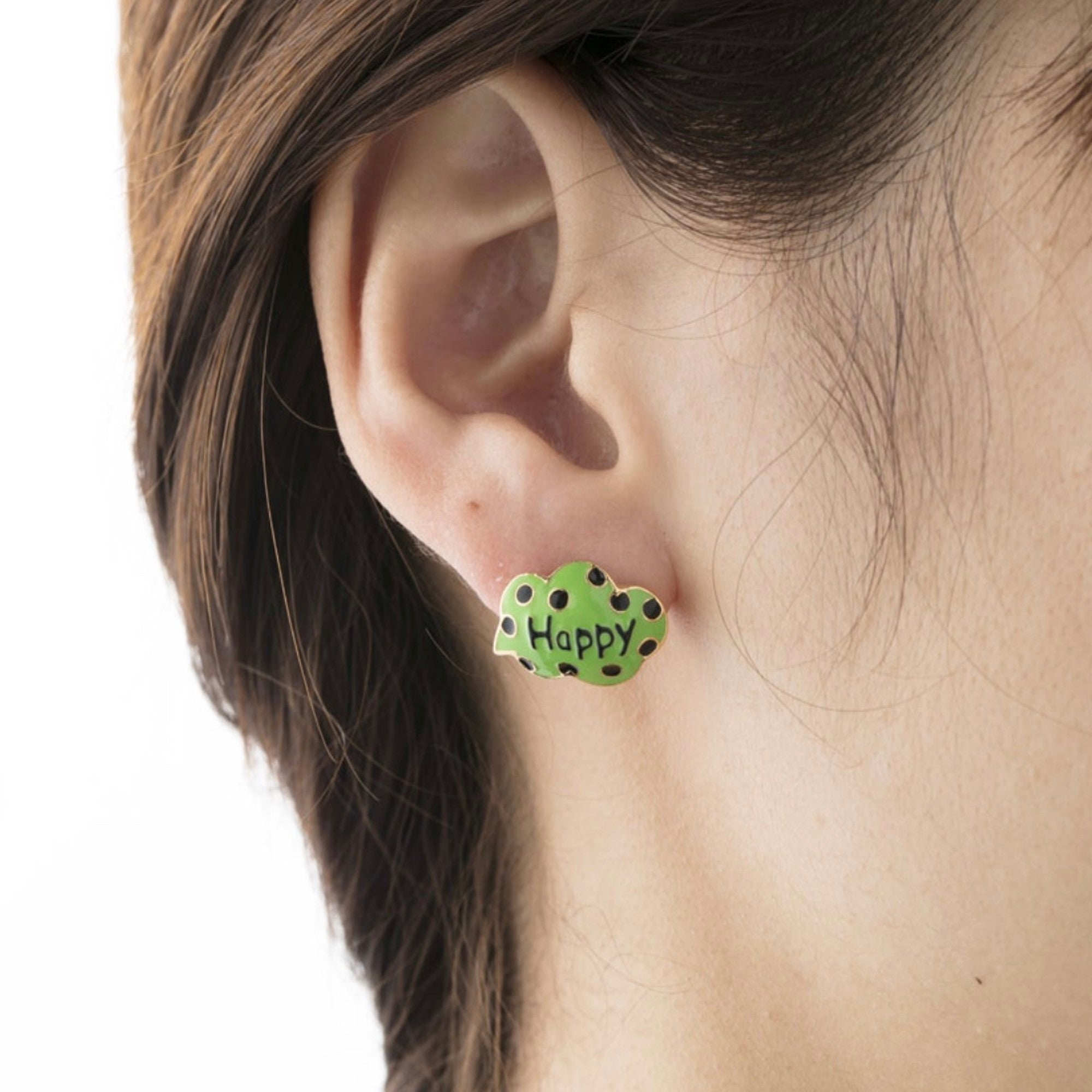 A PIERCED EARRINGHappy Green