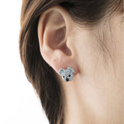 A PIERCED EARRING考拉 RH 海蓝宝石