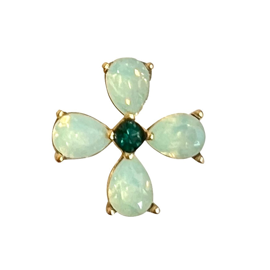 Fleur YG Chrysolite Opal  Toe Ring 