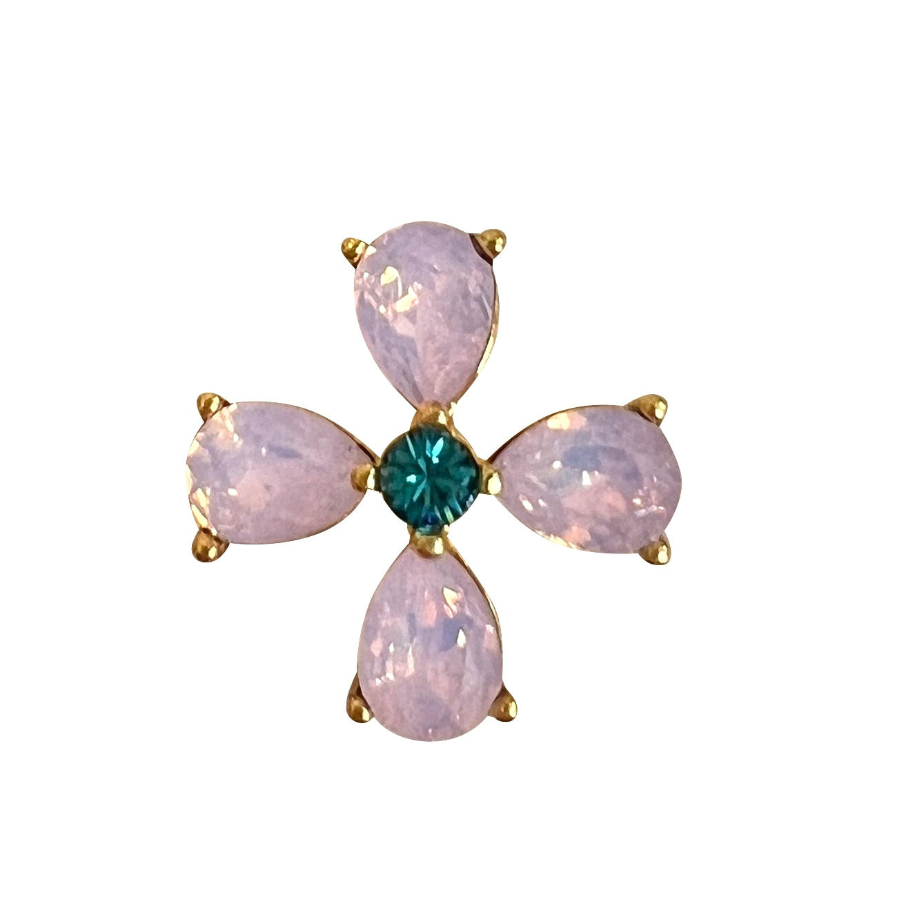 Fleur YG Rose Opal  Toe Ring 
