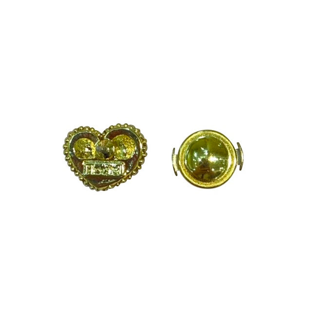 Cuore YG Crystal Jewel Pins