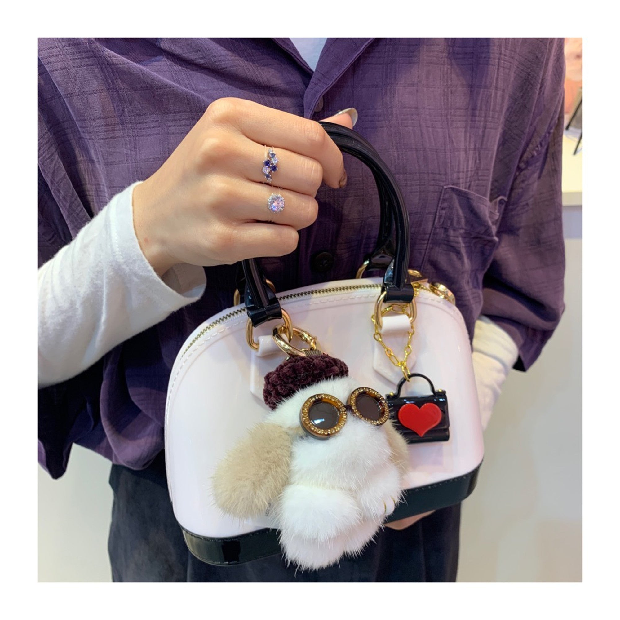 Mini bag S/M/L bag charm heart red