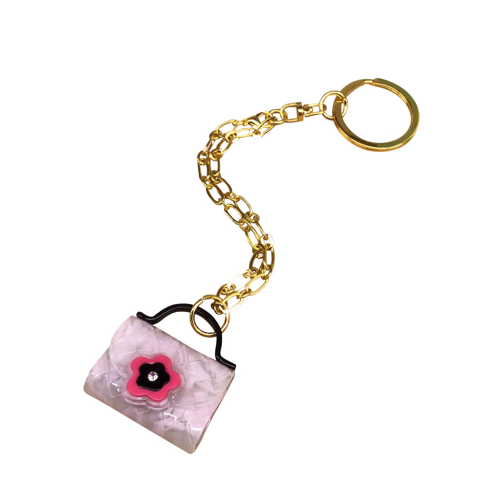 Mini bag S/M/L bag charm anemone pink