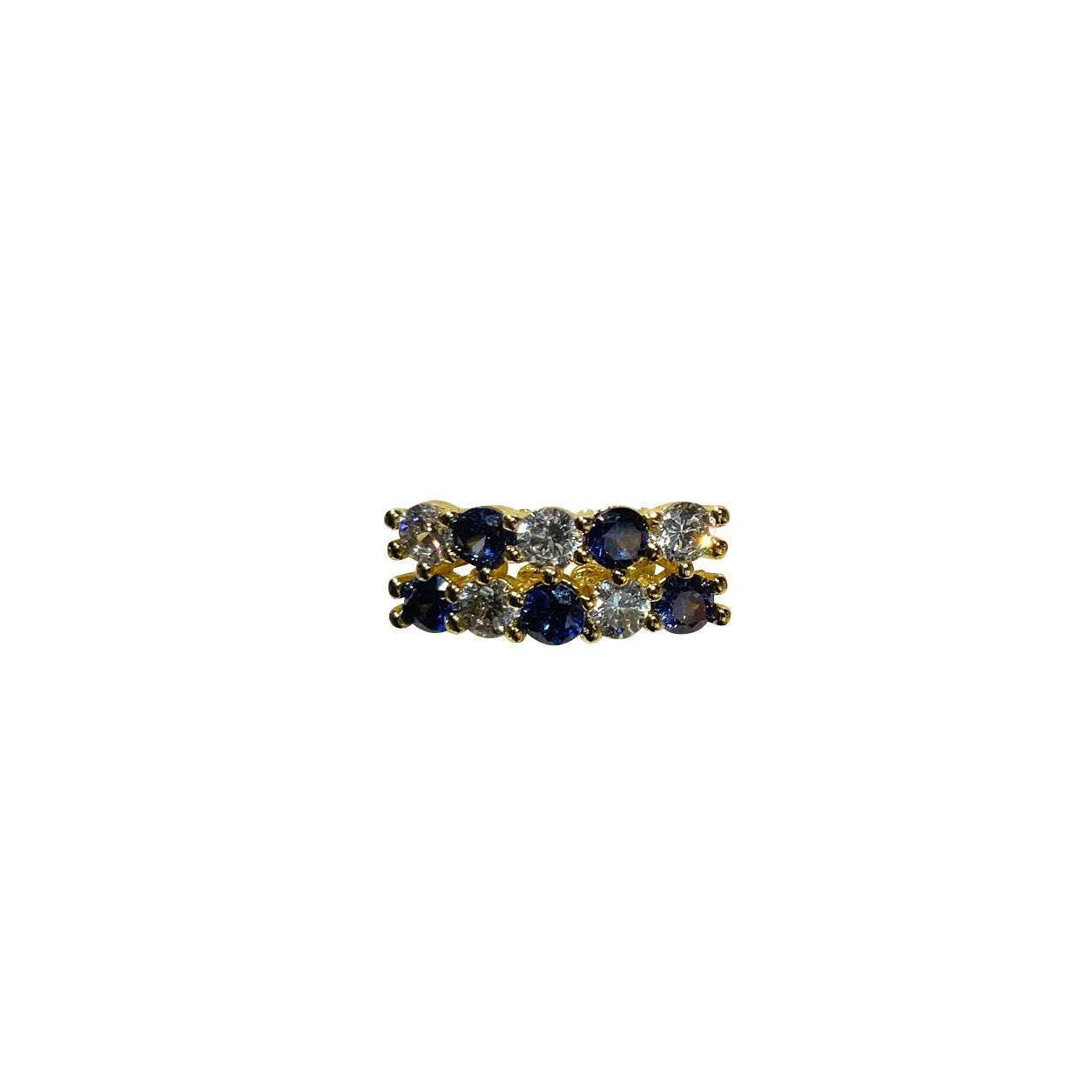 Ledouvre YG Blue CZ  Toe Ring 