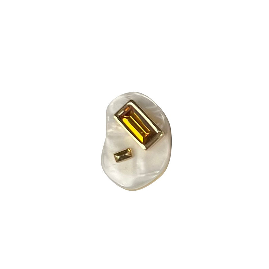 Geomet L YG Orange  Toe Ring 