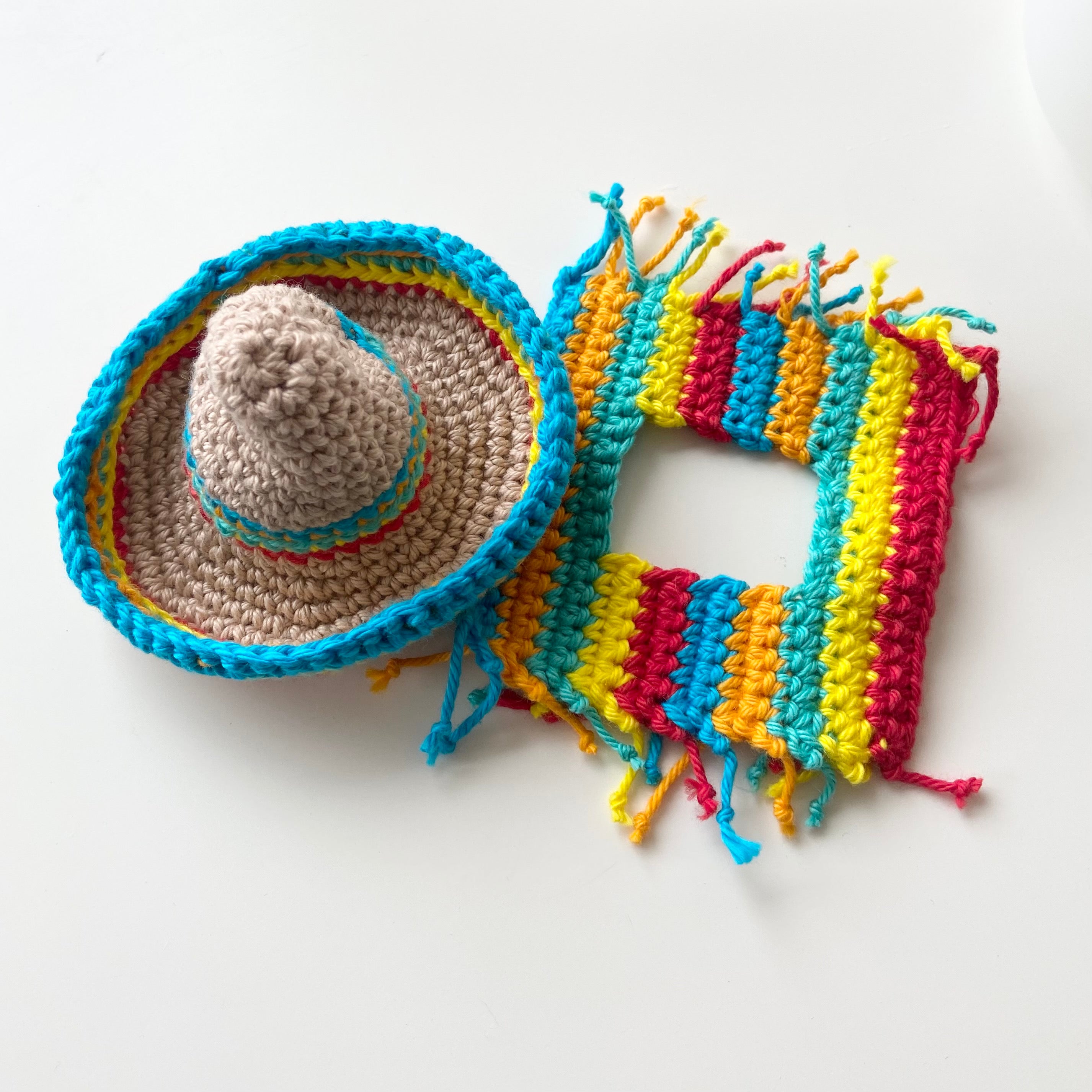 Mexican poncho set S