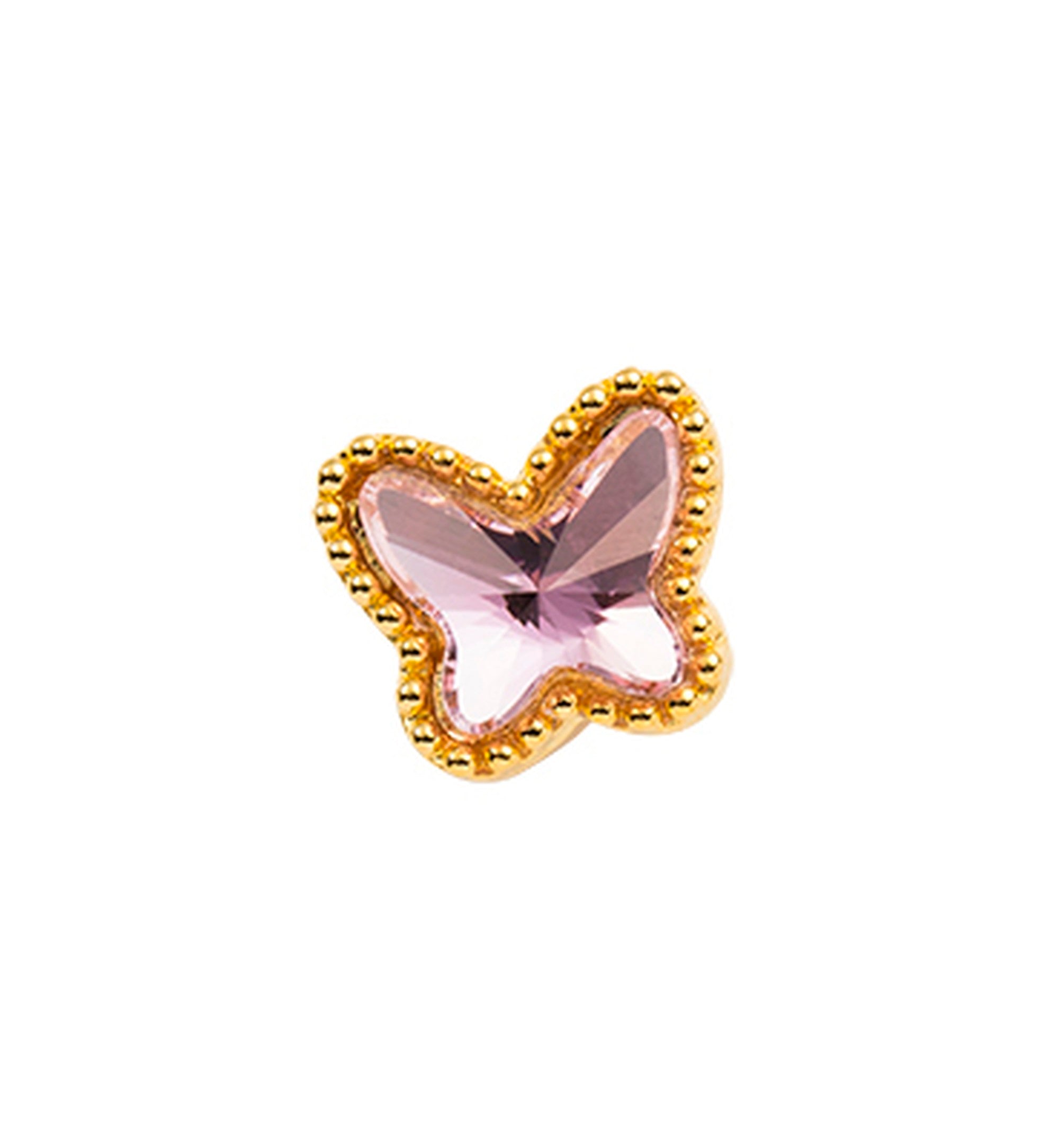 Petit Papillon 3 YG Crystal AB Toe Ring 
