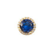 round YG blue  Toe Ring 