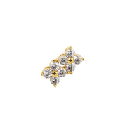 Petit Fleur YG Green CZ  Toe Ring 