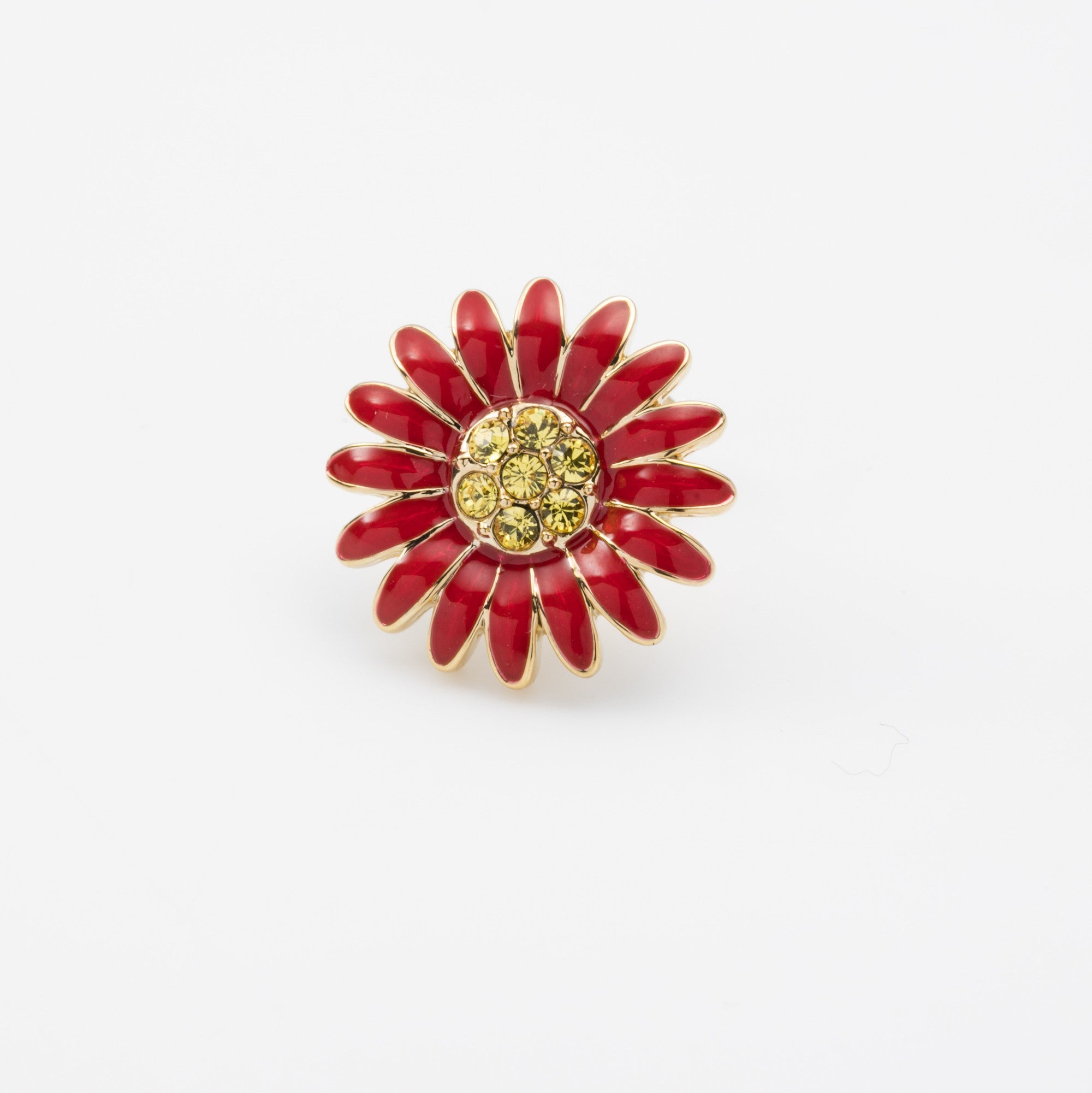 片耳ピアス　マルグリット レッド