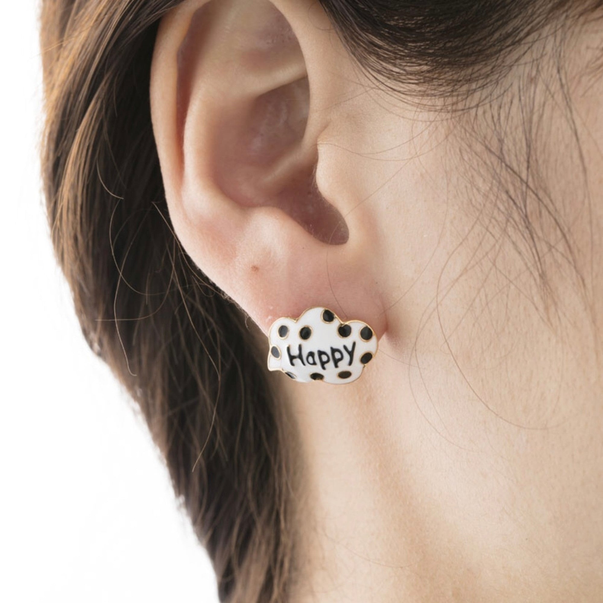 A PIERCED EARRINGHappy White