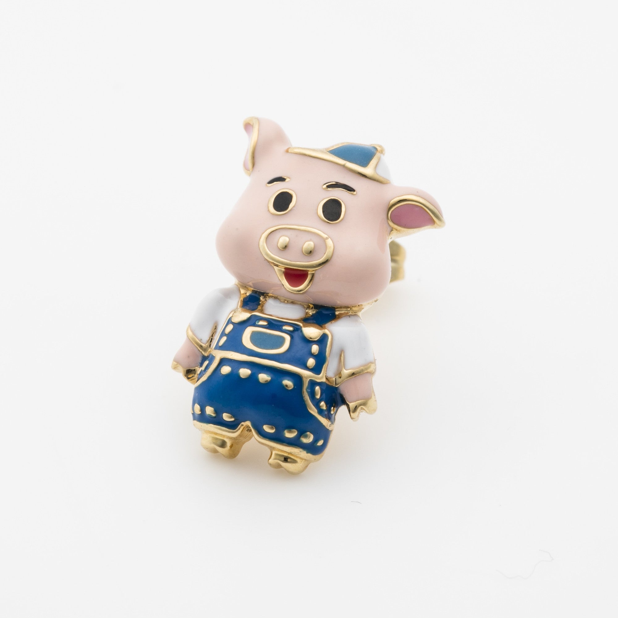 片耳ピアス　リトルピッグ 次男