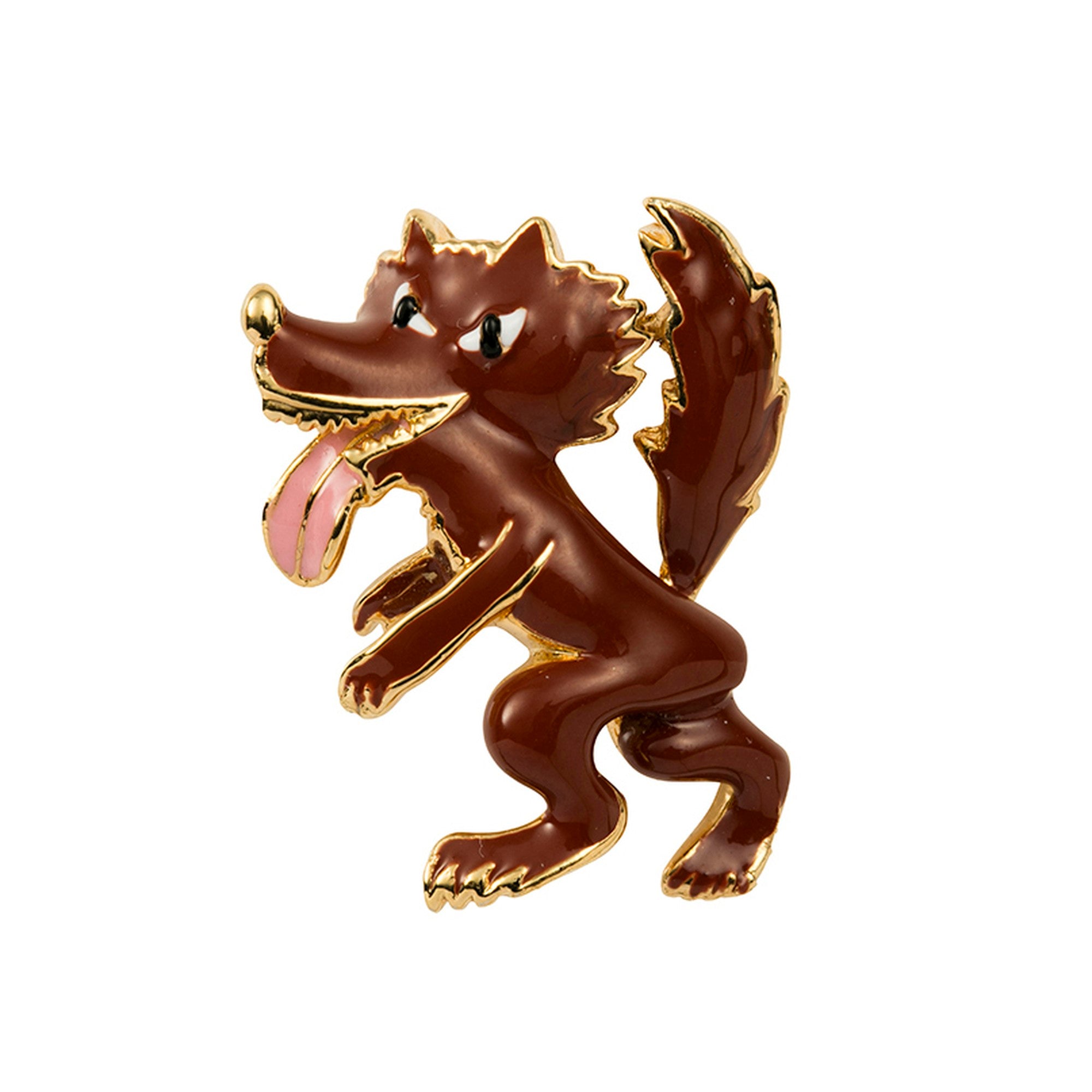 Wolf YG Brown Toe Ring 