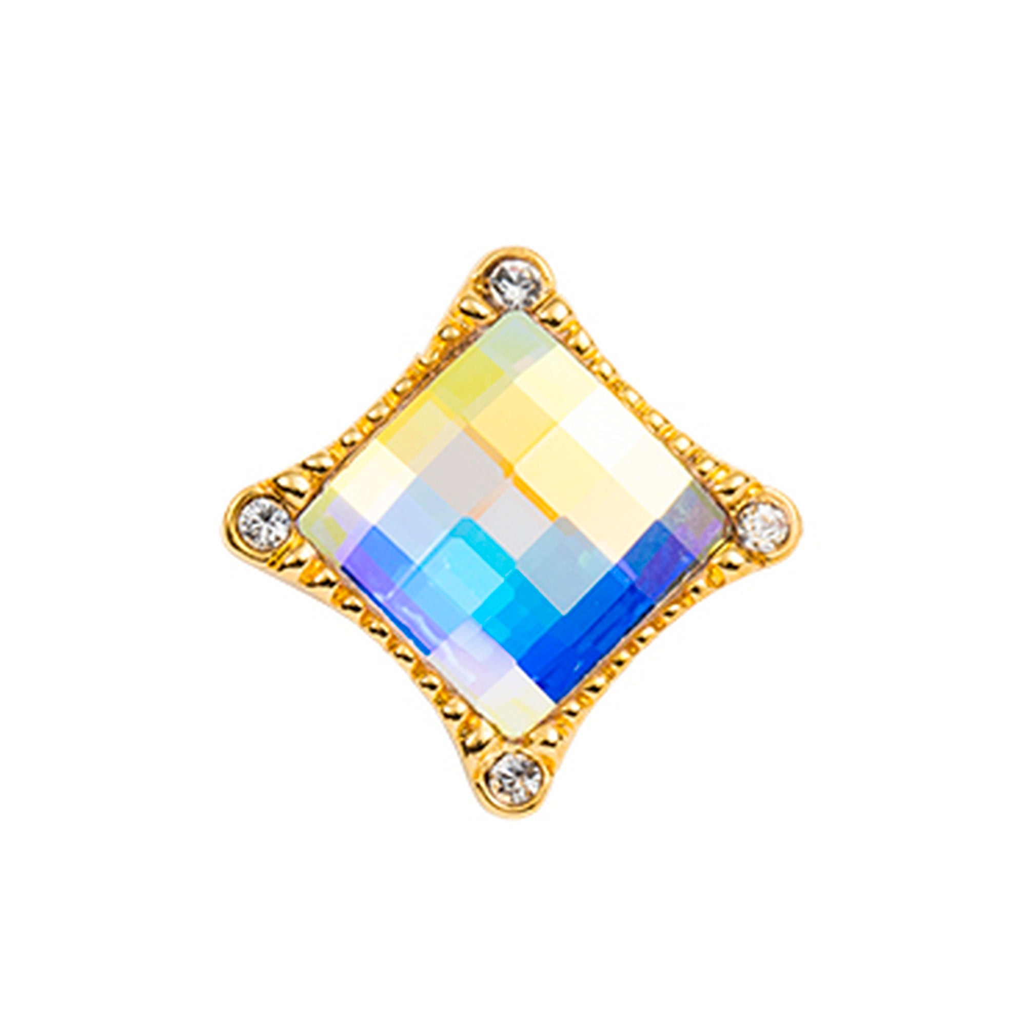 Losange YG Crystal AB Toe Ring 
