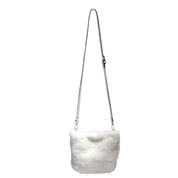 2WAY Eco Fur Handle Bag White