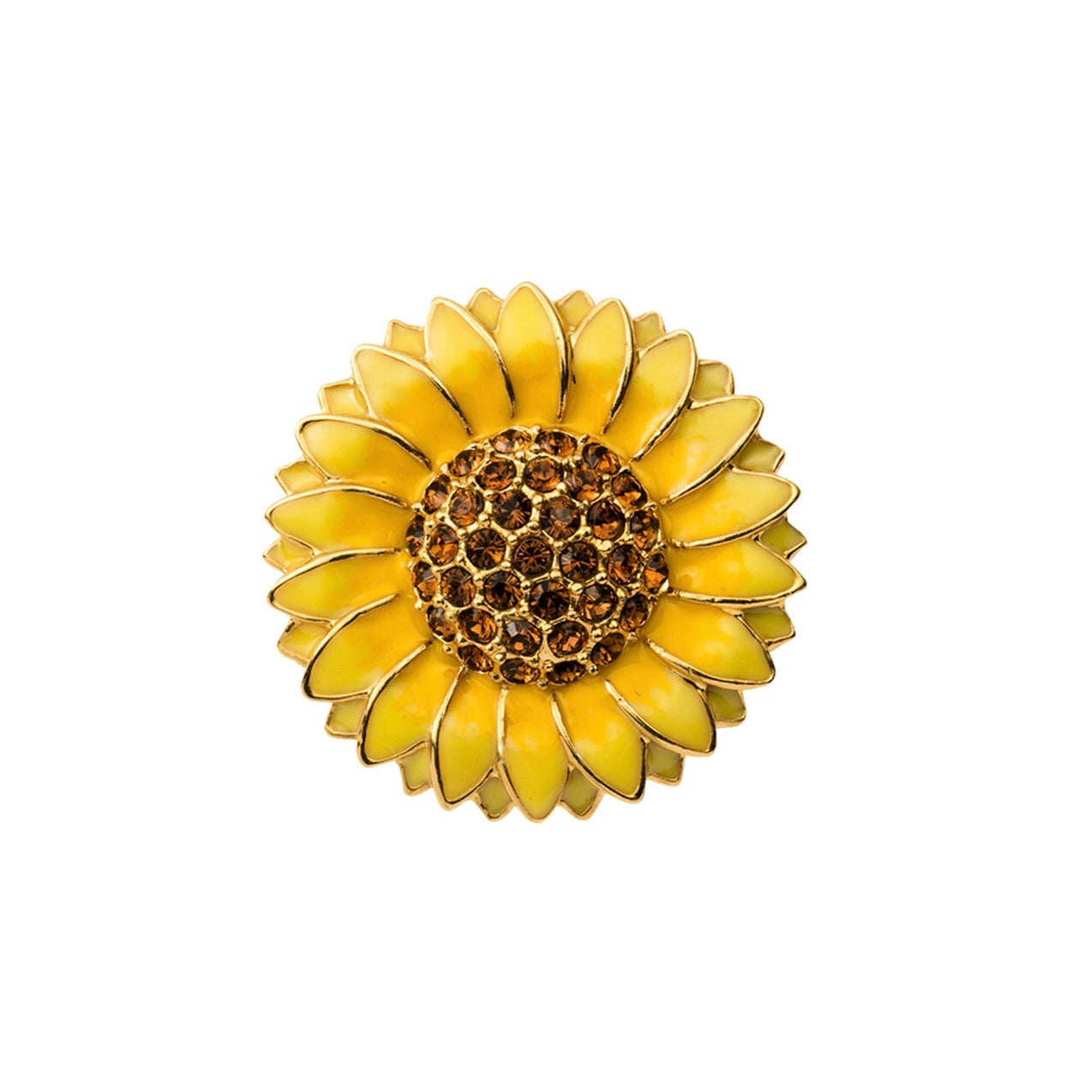 Sunflower YG Yellow Jewel Pins