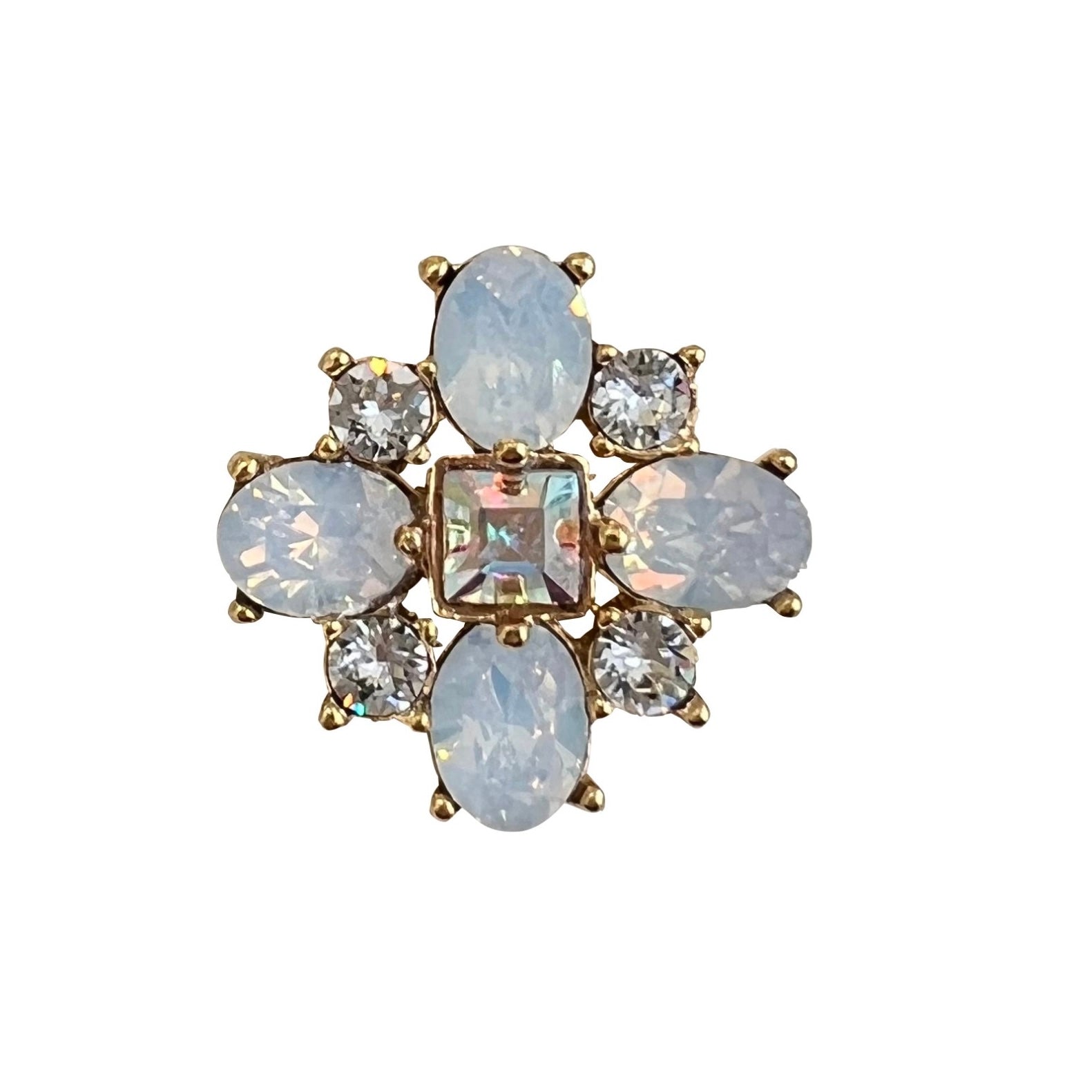 Victoria YG White Opal  Toe Ring 