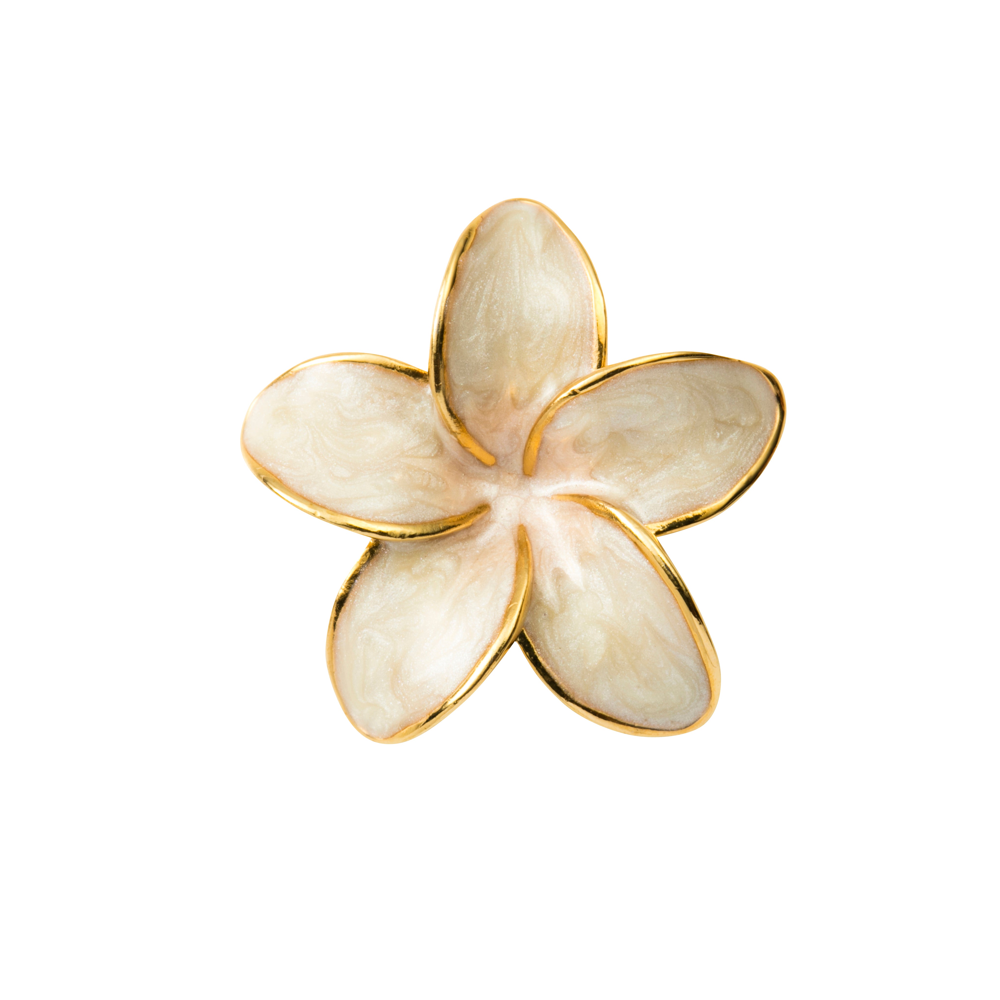 Plumeria YG Pink Toe Ring 