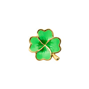 Four Leaf Clover YG Yellow Green Toe Ring 