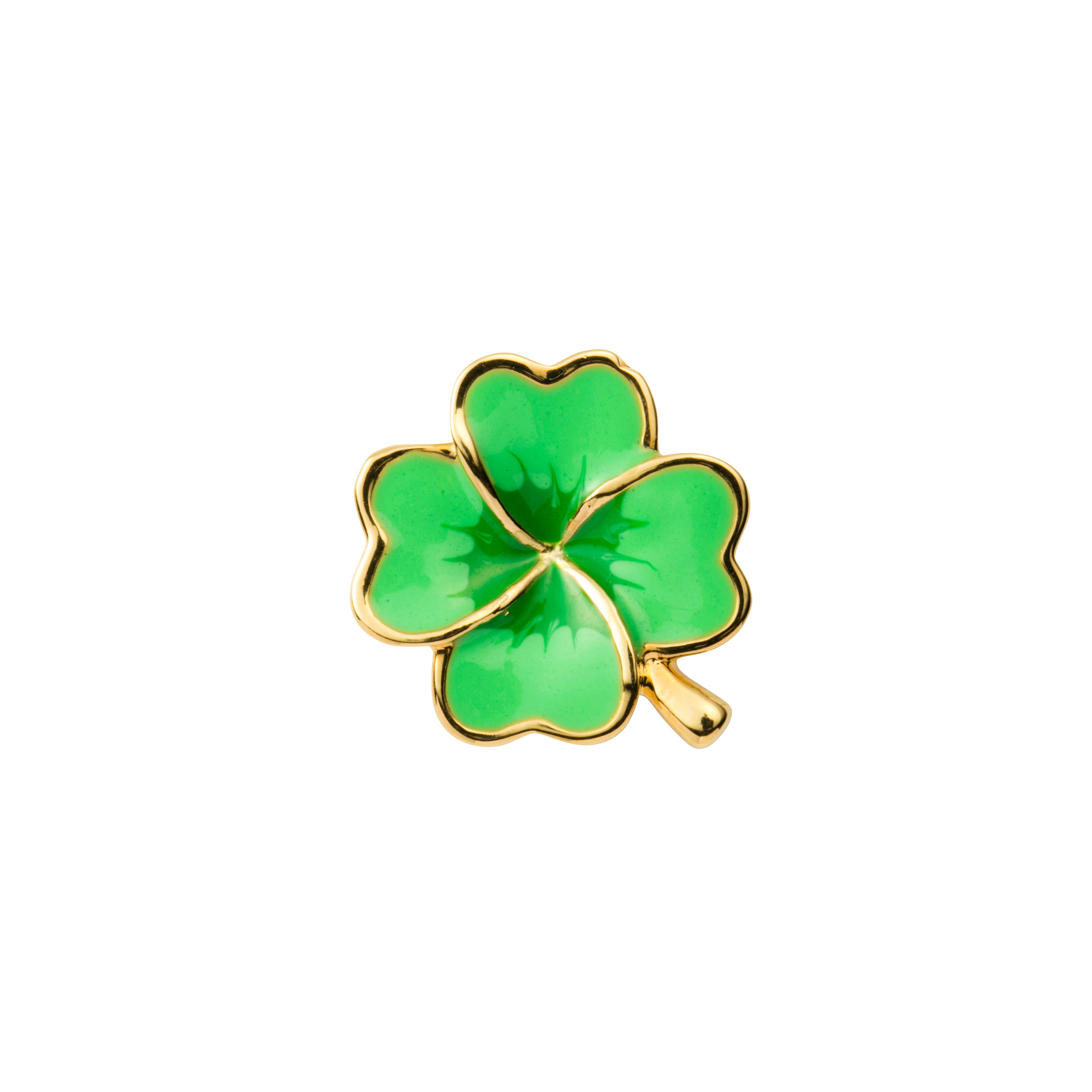 Four Leaf Clover YG Yellow Green Toe Ring 