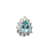 Pear Shape RH Blue Purple Toe Ring 