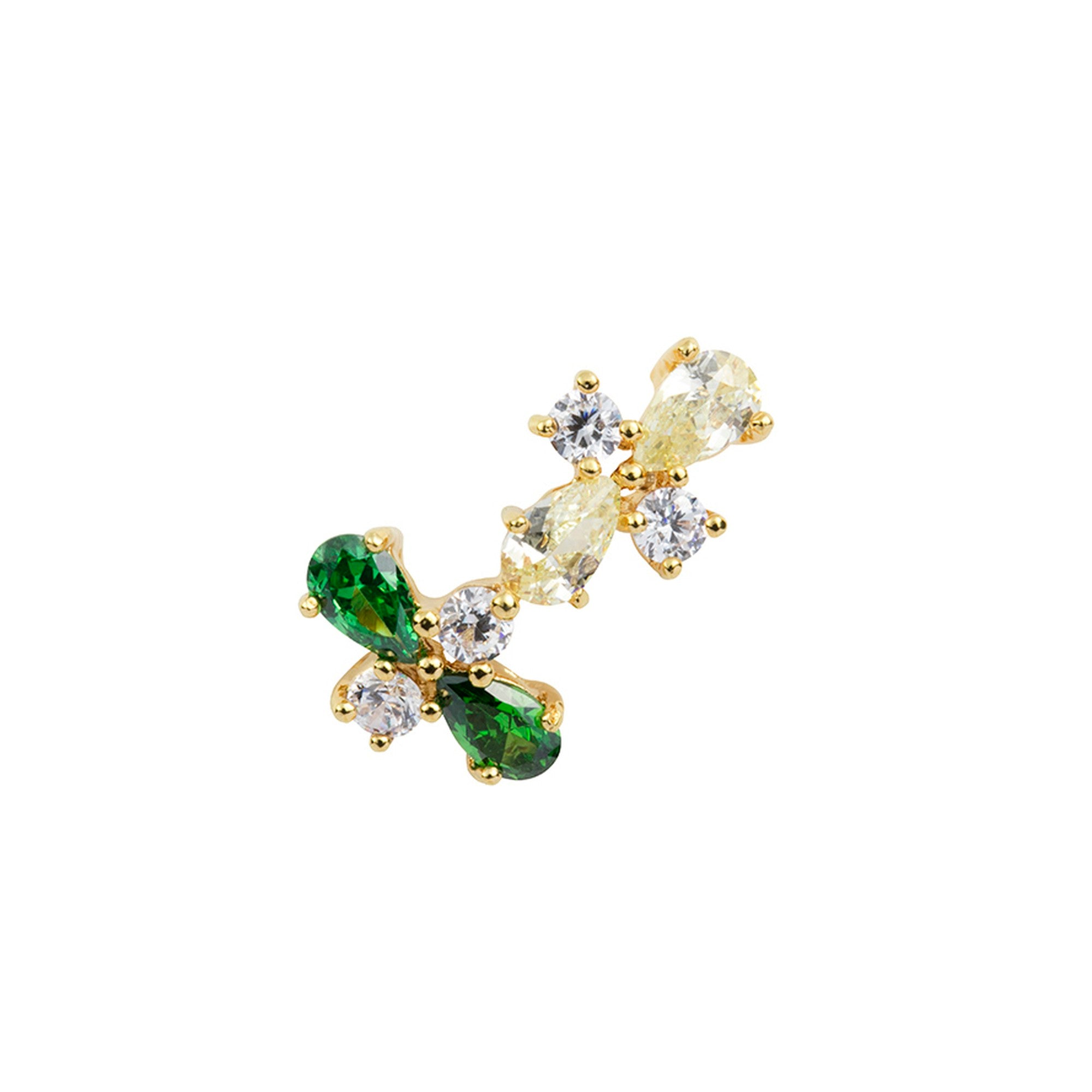 Amity 2 YG Dark Green Toe Ring 