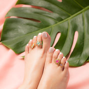 Marie 2 Red Mix Toe Ring 