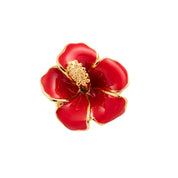 Hibiscus S Red Toe Ring 