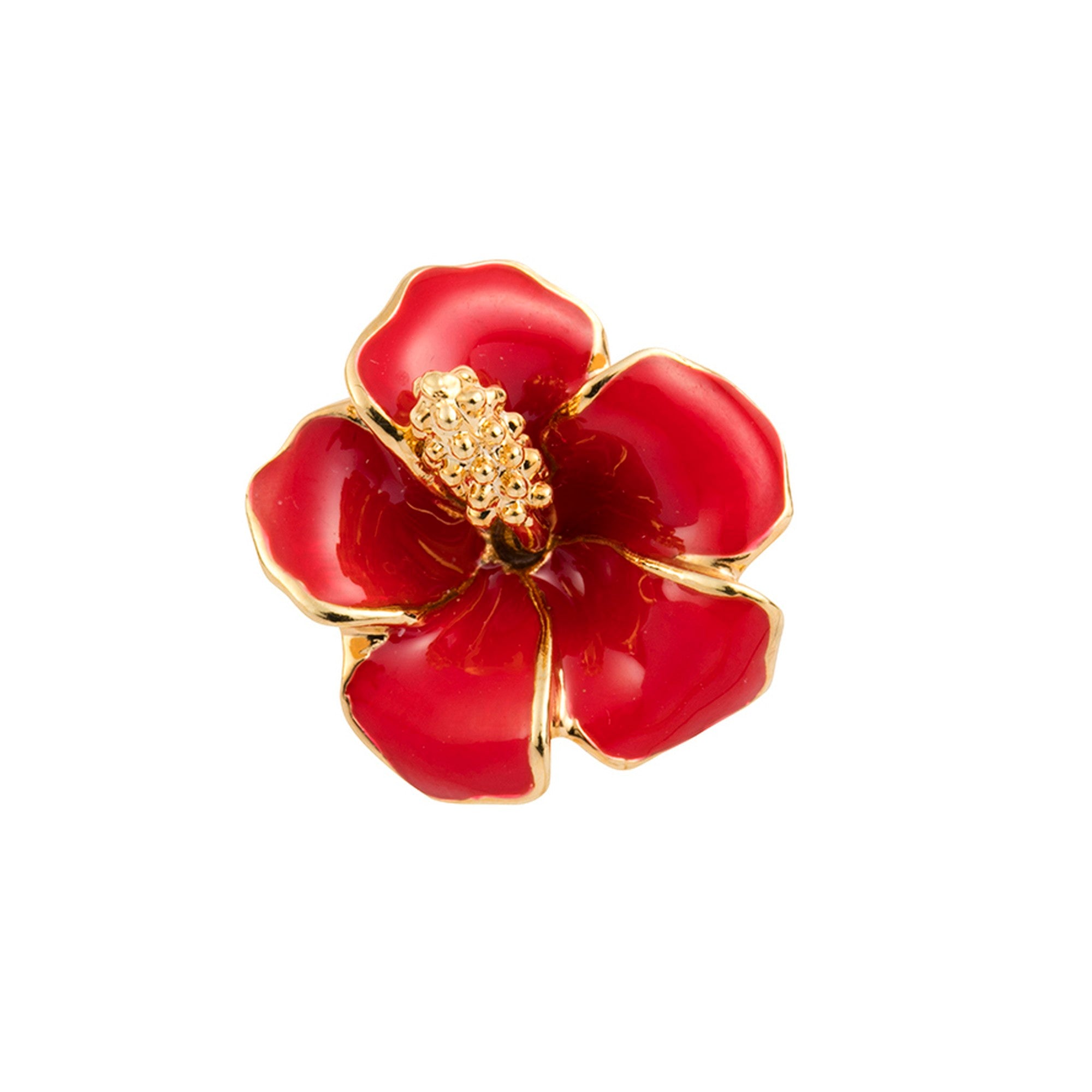 Hibiscus S Red Toe Ring 