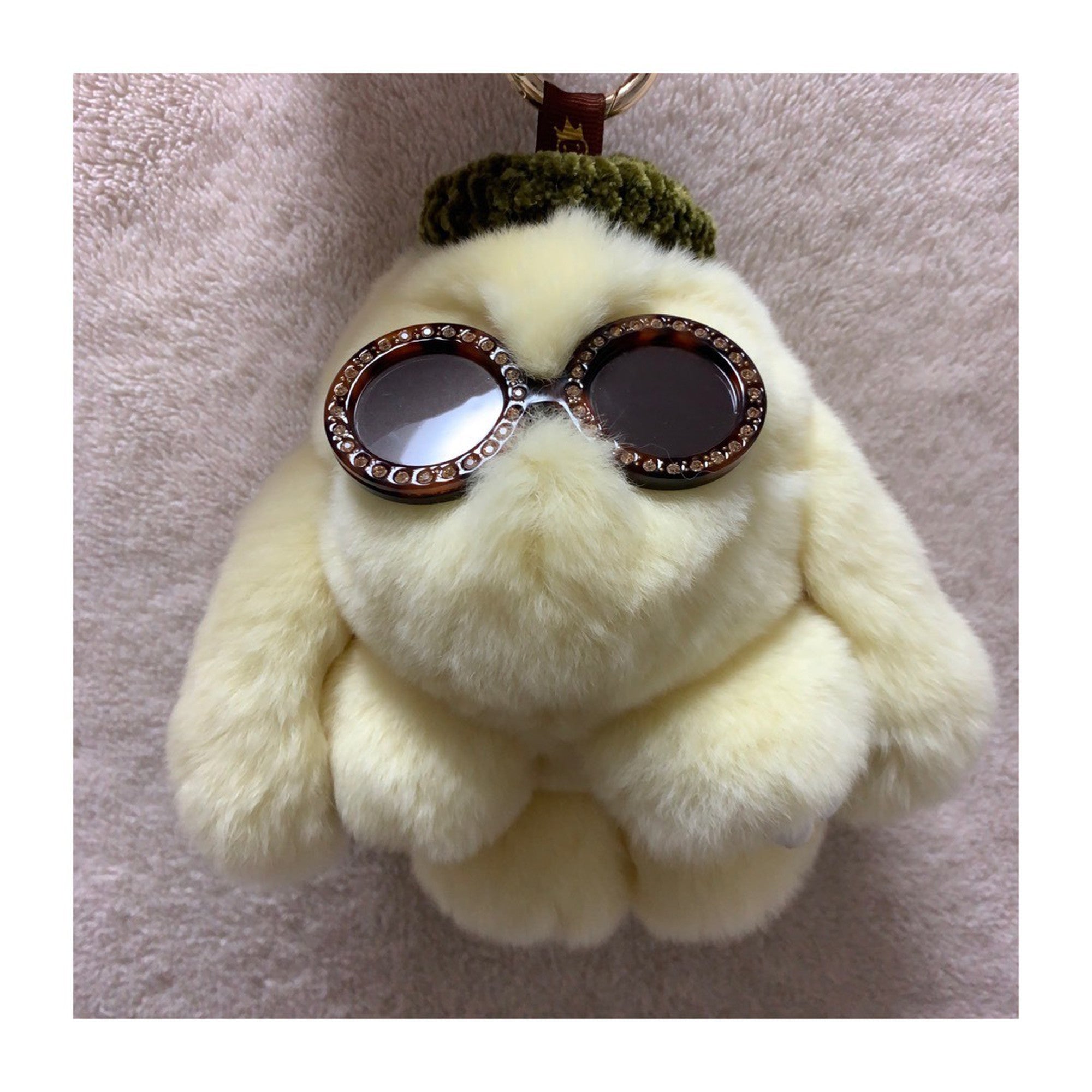もふもふチャームM・L用ベレー帽 カーキ