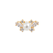 Wings YG CZ Toe Ring 