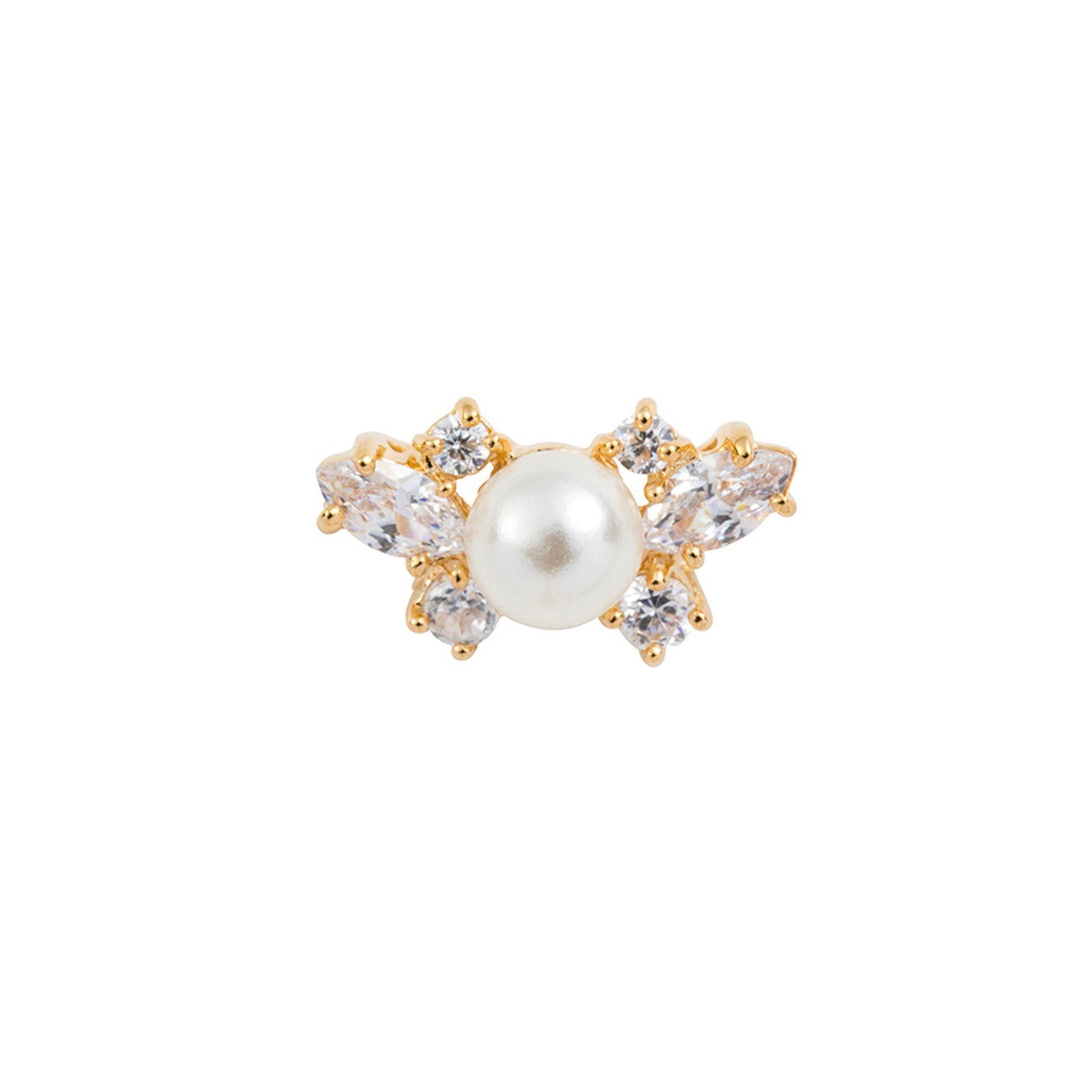 Wings YG CZ Toe Ring 