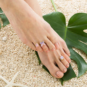 Square Pink CZ Toe Ring 