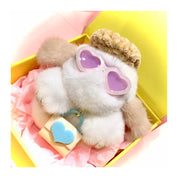 Sunglasses Hair Tie SS Heart Lavender