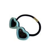 Sunglasses Hair Tie SS Heart Blue