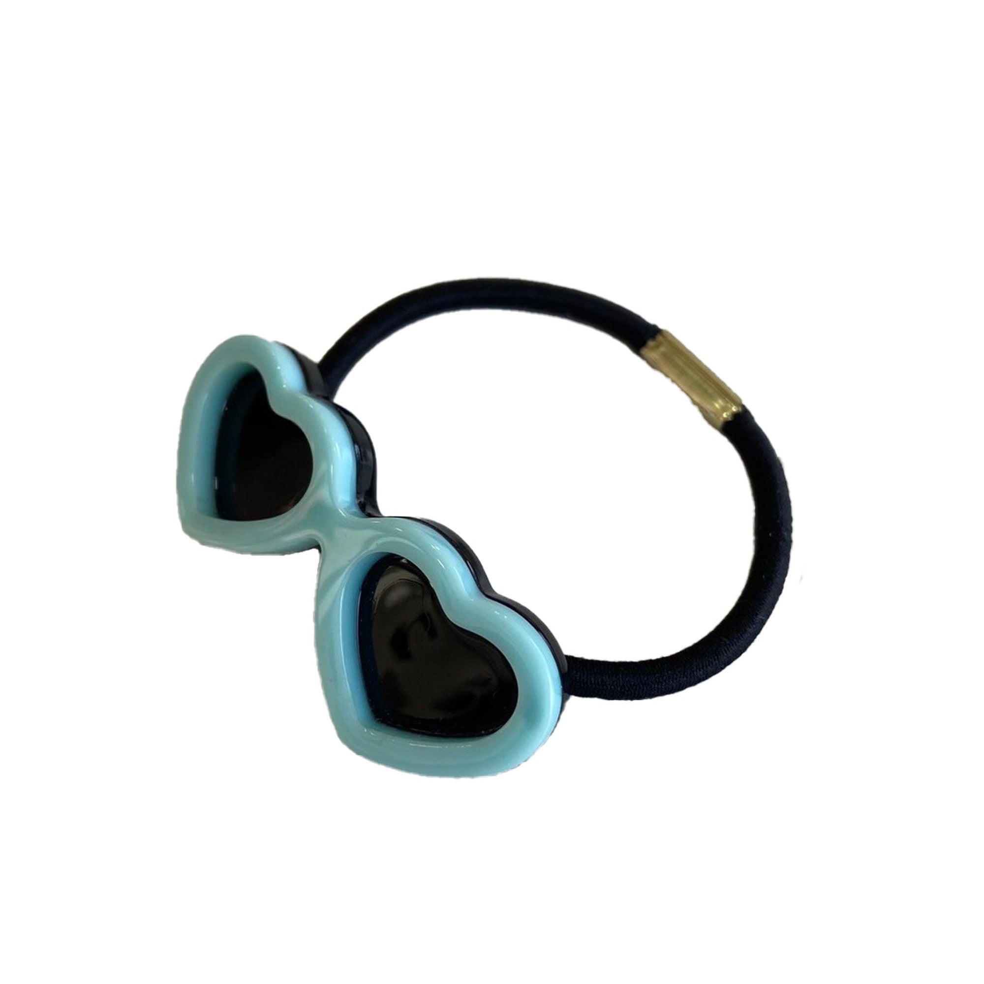 Sunglasses Hair Tie SS Heart Blue